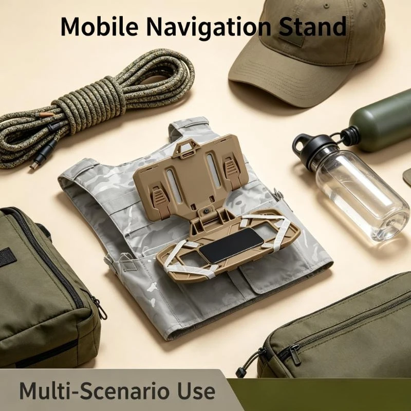 Mobile phone navigation adapter, mobile phone navigation stand, hunting vest navigation stand Molle management panel
