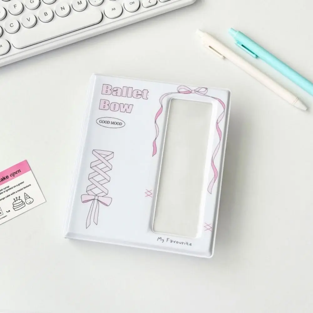 لطيف الكرتون 4 ألبومات مستمرة جيوب واضحة 64 جيوب حامل ألبوم الصور مع الصفحة الداخلية البلاستيكية بطاقة صغيرة جمع كتاب