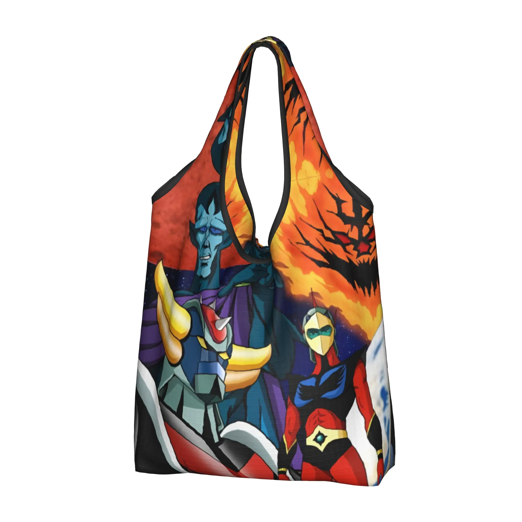 Fashion Printed Comic G-Grendizeres Manga Shopping Tote Bags Portable Shoulder Shopper Hot Handbag
