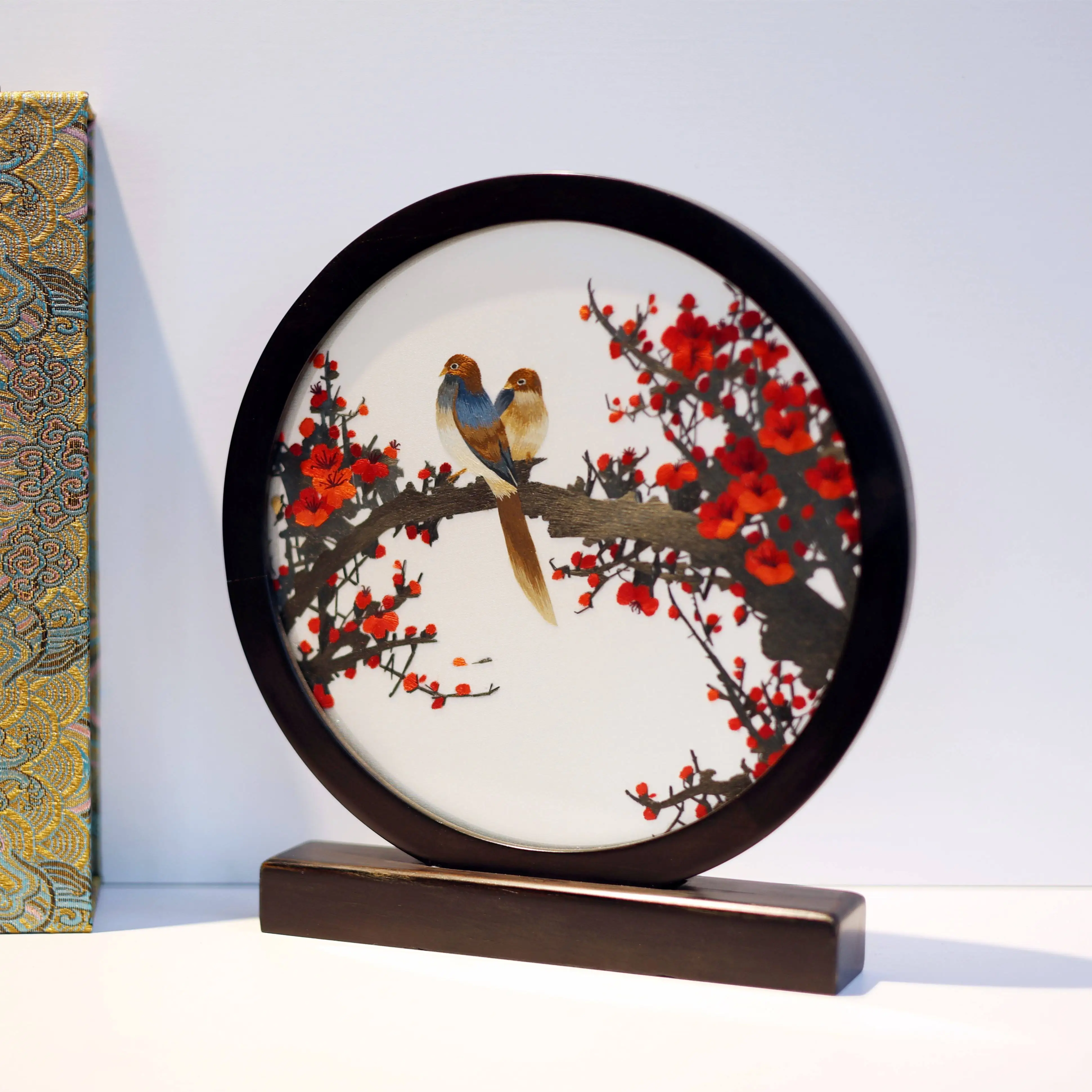 Desktop Decoration Creative Table Setting Suzhou Double-Sided Embroidery Retro Screen Chinese Style Activity Business Gift