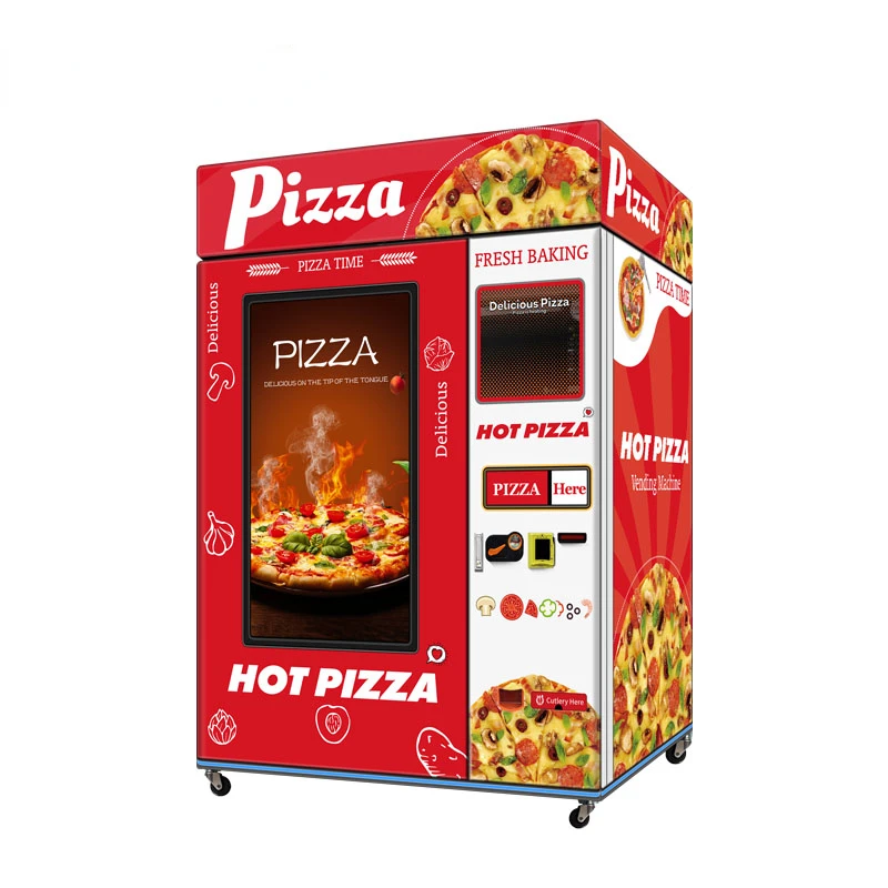 Samonagrzewający się automat do sprzedaży pizzy Automat do serwowania pizzy na zewnątrz