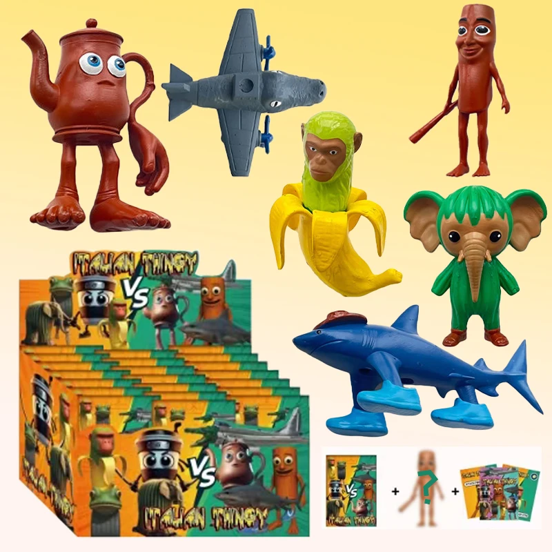 

Итальянская фигурка Brainrot Tung Sahur, игрушка Tralalero Tralala, фигурки Bombardino Crocodilo Shimpanzini, модель Bananini, декор, слепая коробка