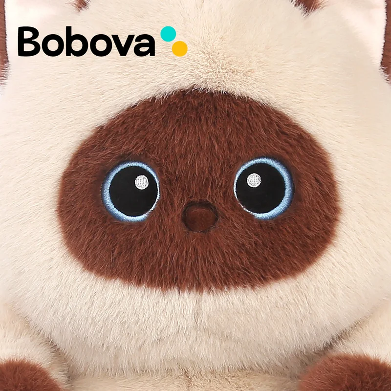 Kawaii gato preto brinquedos de pelúcia bonito squish gato siamês boneca animais de pelúcia plushies mini pingente aniversário presente natal saco decoração