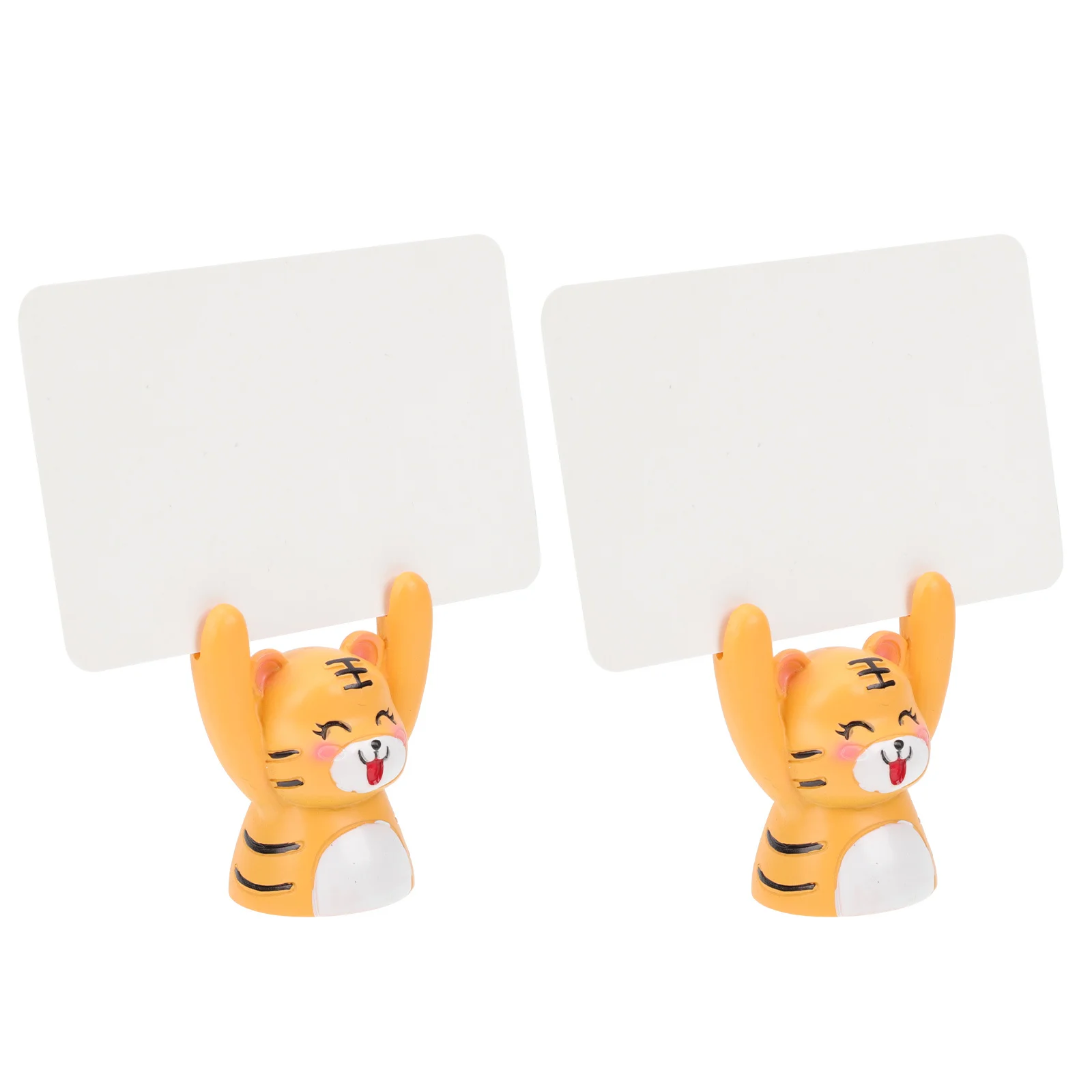 

2 Sets Adorable Tiger Adornment Ornaments Metal Message Clip Figurines Accessories