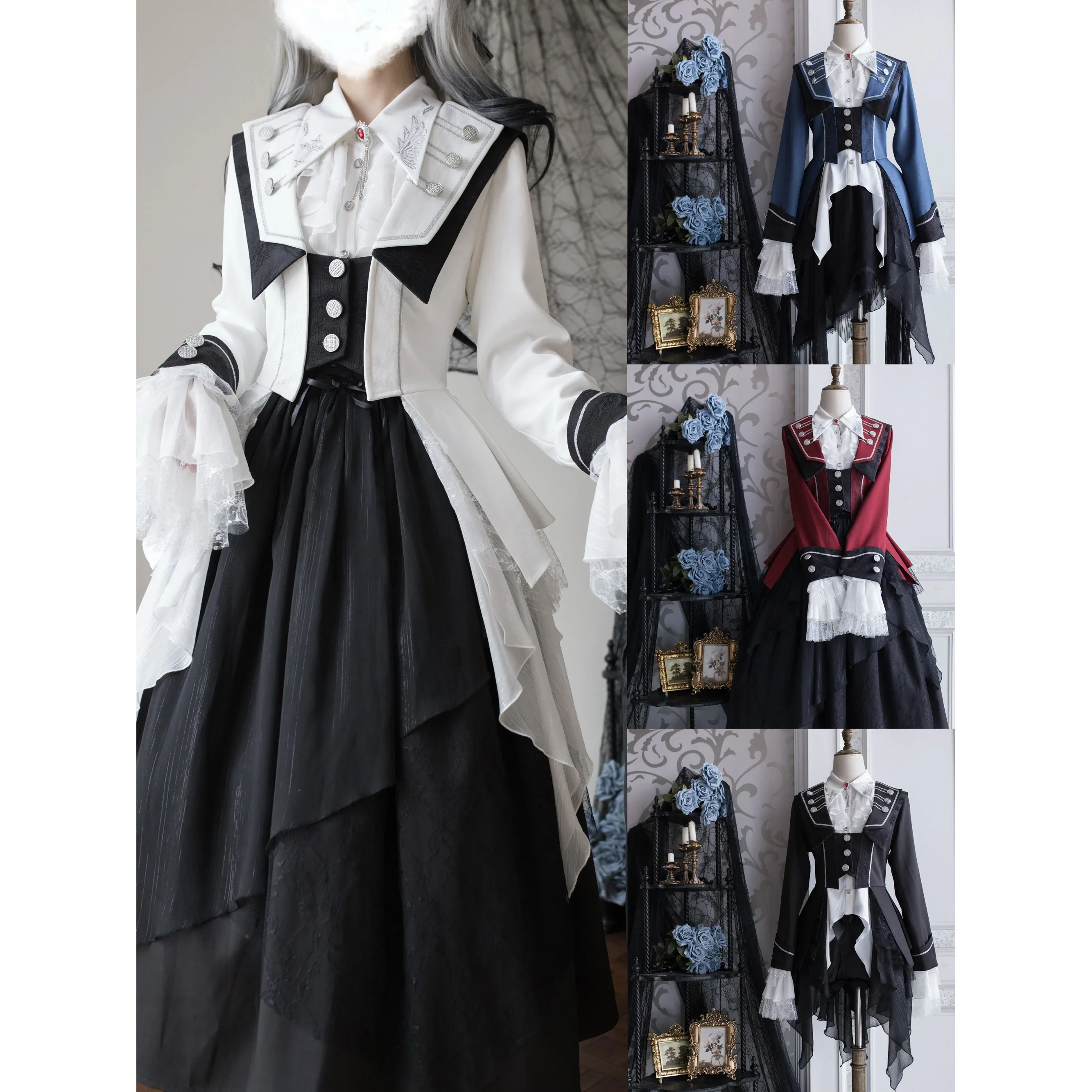 

- Raven Crown · Gothic Classic West Fantasy Army LO Knight Suit Long Skirt Pants Set by SilentMars Pre-order 3 months