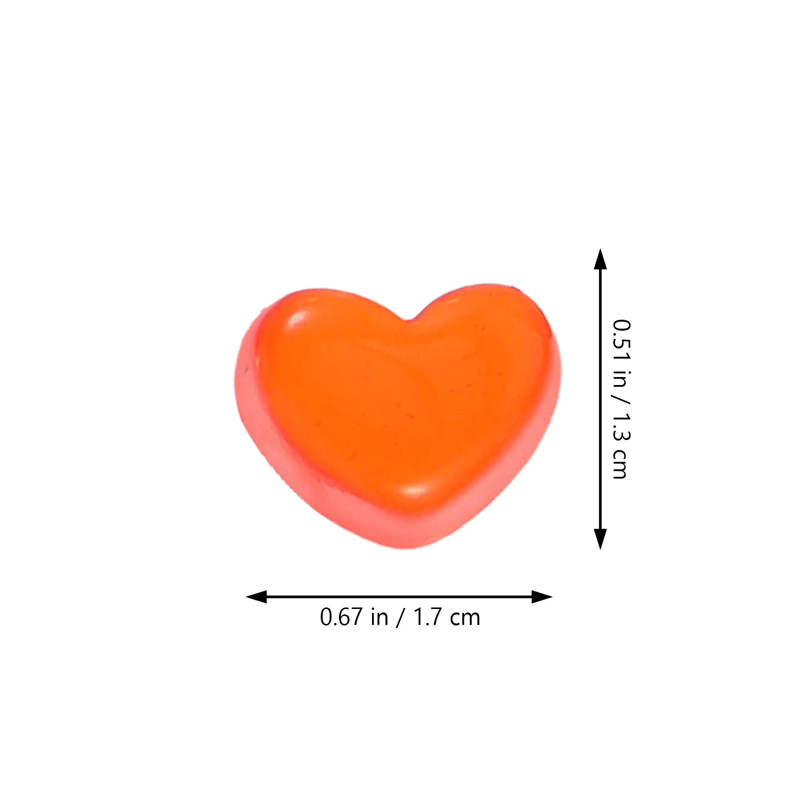 100Pcs Resin Heart Charms Colorful DIY Flatback Decorations for Phone Cases Hair Accessories Vase Fillers Table Scatters Wedding
