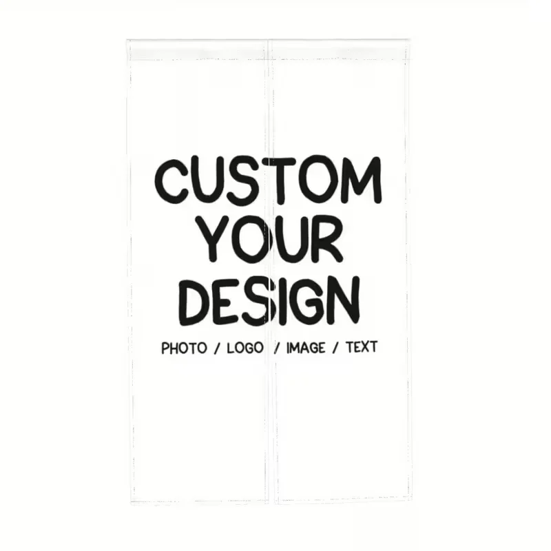 Custom Noren Door Curtain Personal Photo Logo Text Design Kitchen Linen Doorway Curtain Restaurant Bedroom Entrance Half-Curtain