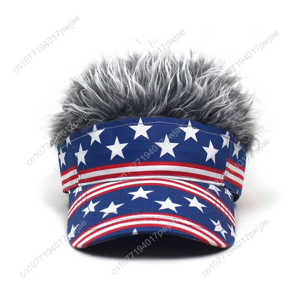 Stylish new five-pointed star baseball cap, street dance hip-hop hat, funny furry hat view 3