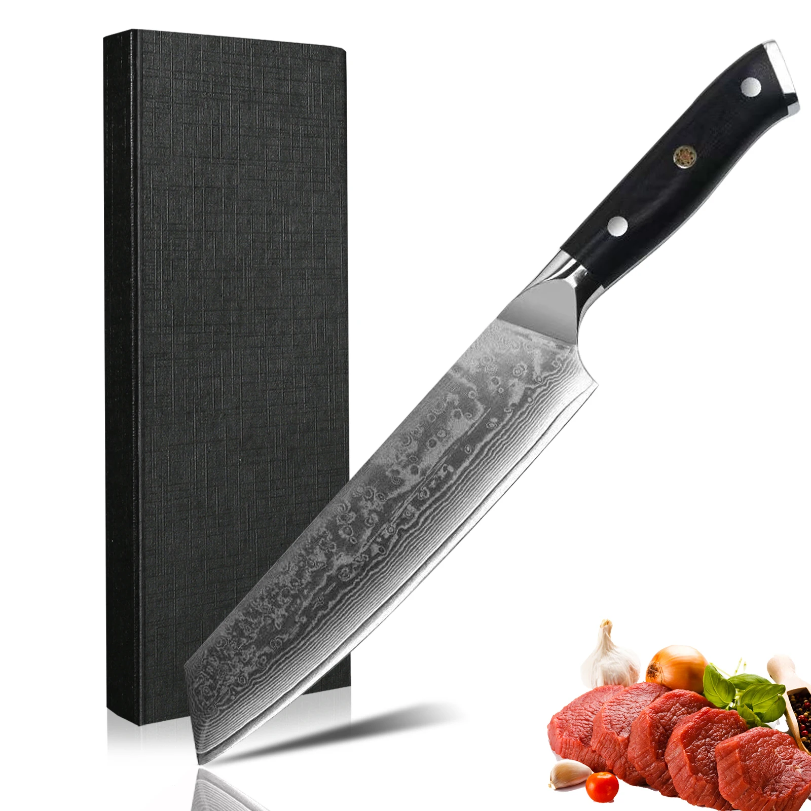 

8 inch high quality Japanese Chef's knife, Kitchen knife for home cooks 67 storey Damascus VG10 knife core Sharp kitchen knife