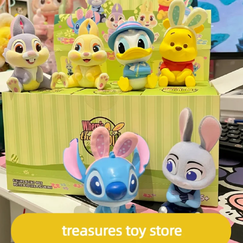 

Новый Дисней, серия «Где кролик», сюрприз, слепая коробка, милая фигурка из ПВХ, украшения, игрушки на день рождения, модель, коллекция, подарки