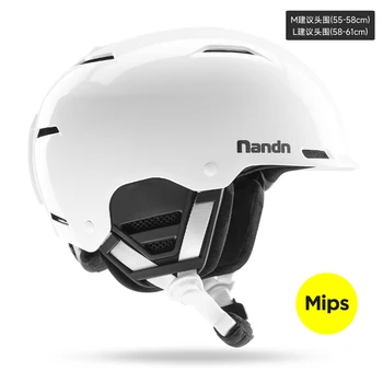 Kask narciarski NANDN Mips męski kask snowboardowy z włókna węglowego antykolizyjny sprzęt narciarski dla dorosłych kask śnieżny damski