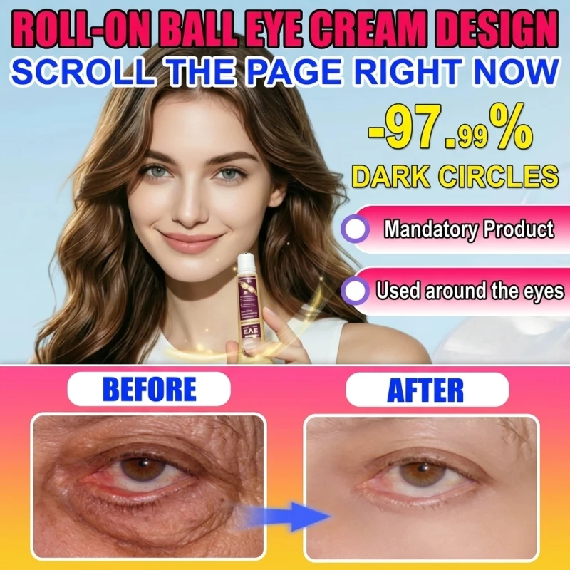 30ml,Vitamin C Brightening Eye Cream for Dark Circles and Puffiness Anti Wrinkle Firming Under Eye Treatment Skin Care Beauty