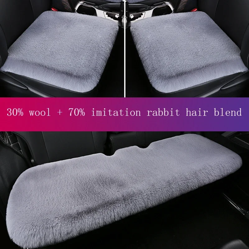 Winter Soft Warm Car Fur Seat Cover Universal Fit Plush Seat Cushion For Fuzzy Car Seat Pads Cushion Cover