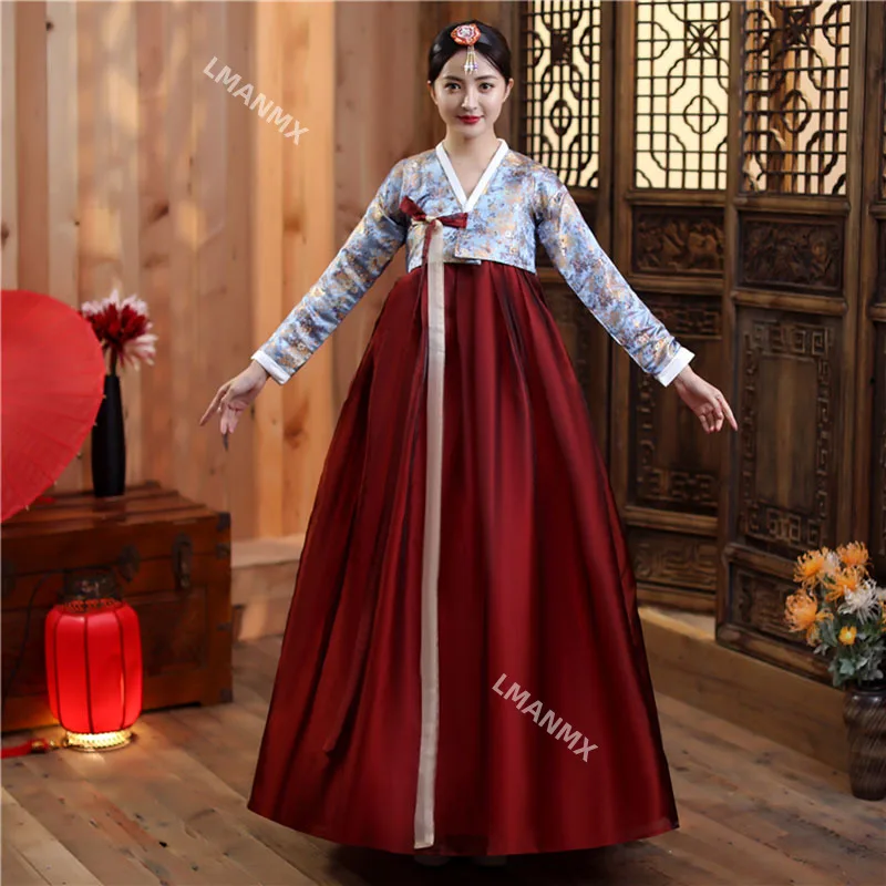 Traditional Korean Clothing Women 2023 New Hanbok Dress Ancient Costume Retro Court Korea Stage Performance Wedding Dance Dress