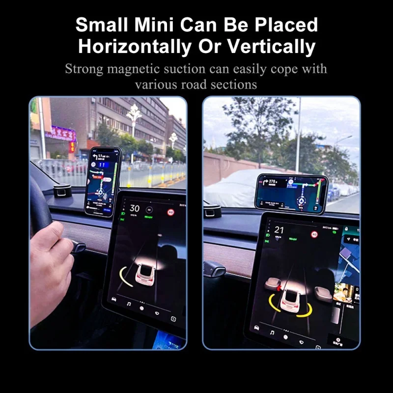 Staffa magnetica per auto staffa di connessione per schermo di visualizzazione staffa invisibile per auto Magsaf staffa pieghevole schermo oscillante