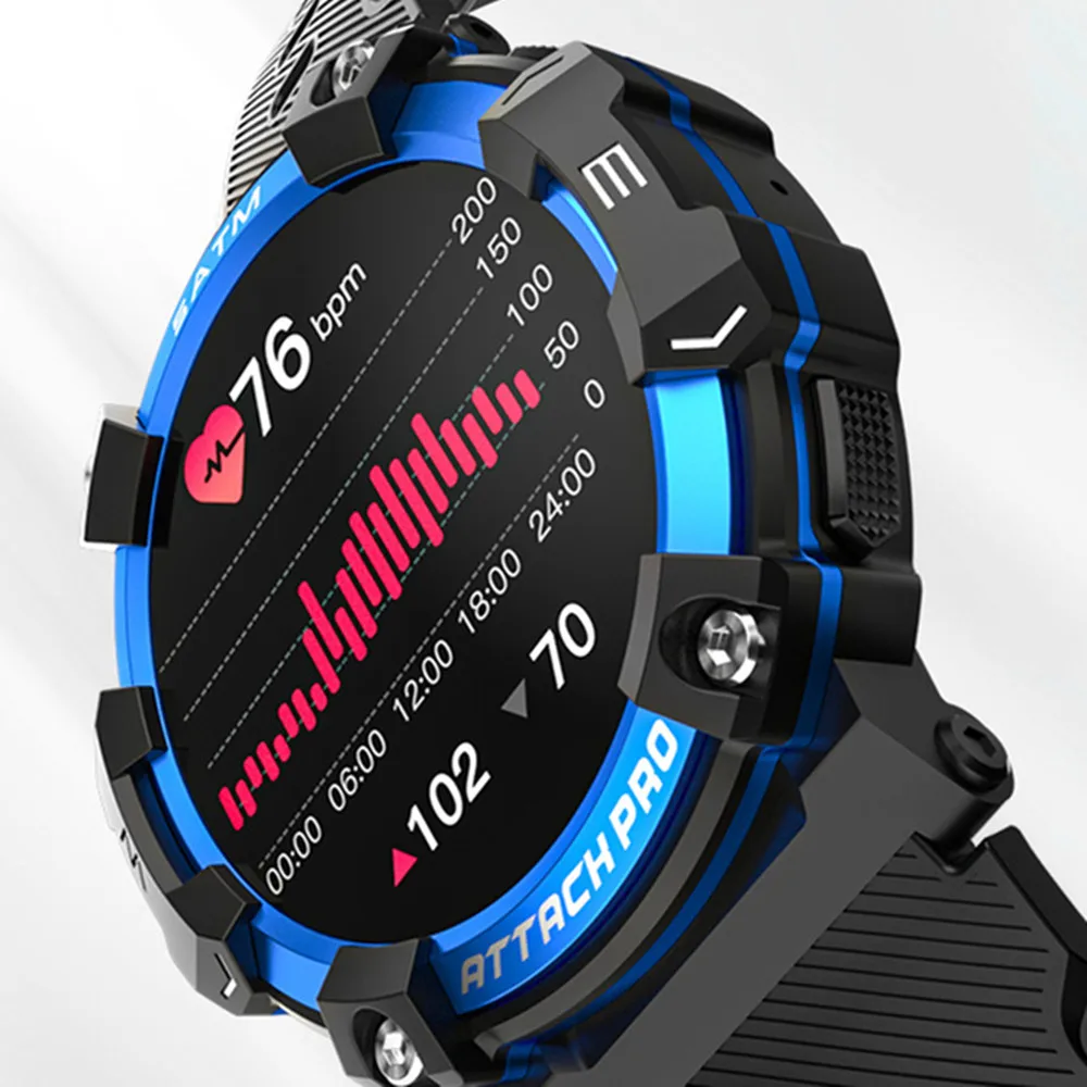 Esporte Smart Watch Full Round Touch Screen Chamadas Bluetooth Rastreador de Fitness Chamando Smartwatches Freqüência Cardíaca Monitor de Pressão Arterial