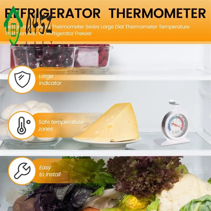 

A45Z-Refrigerator Freezer Thermometer Series Large Dial Thermometer Temperature Thermometer For Refrigerator Freezer