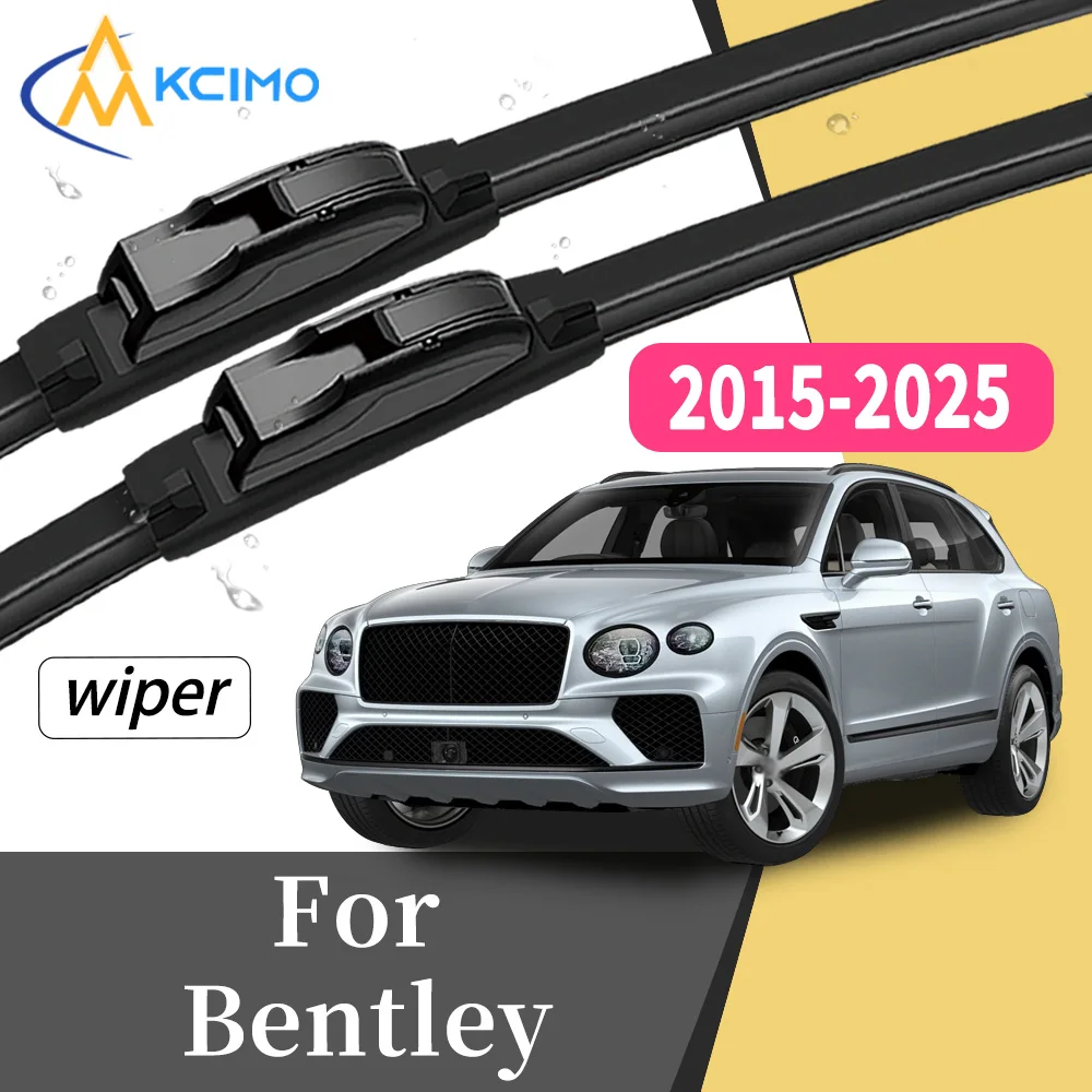 

Streak-Free Silent Wiping 2Pcs Front Windscreen Wiper Blades For Bentley Bentayga 2015-2025 Windshield Car Exterior Accessory