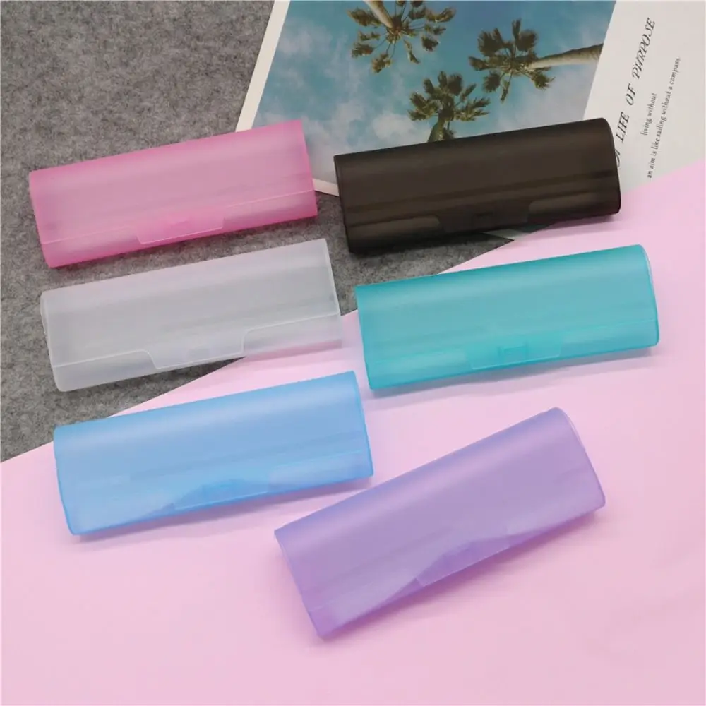 Simple Frosted Transparent Glasses Case Durable Plastic Glasses Storage Box Portable Practical Ultralight Eyeglass Case