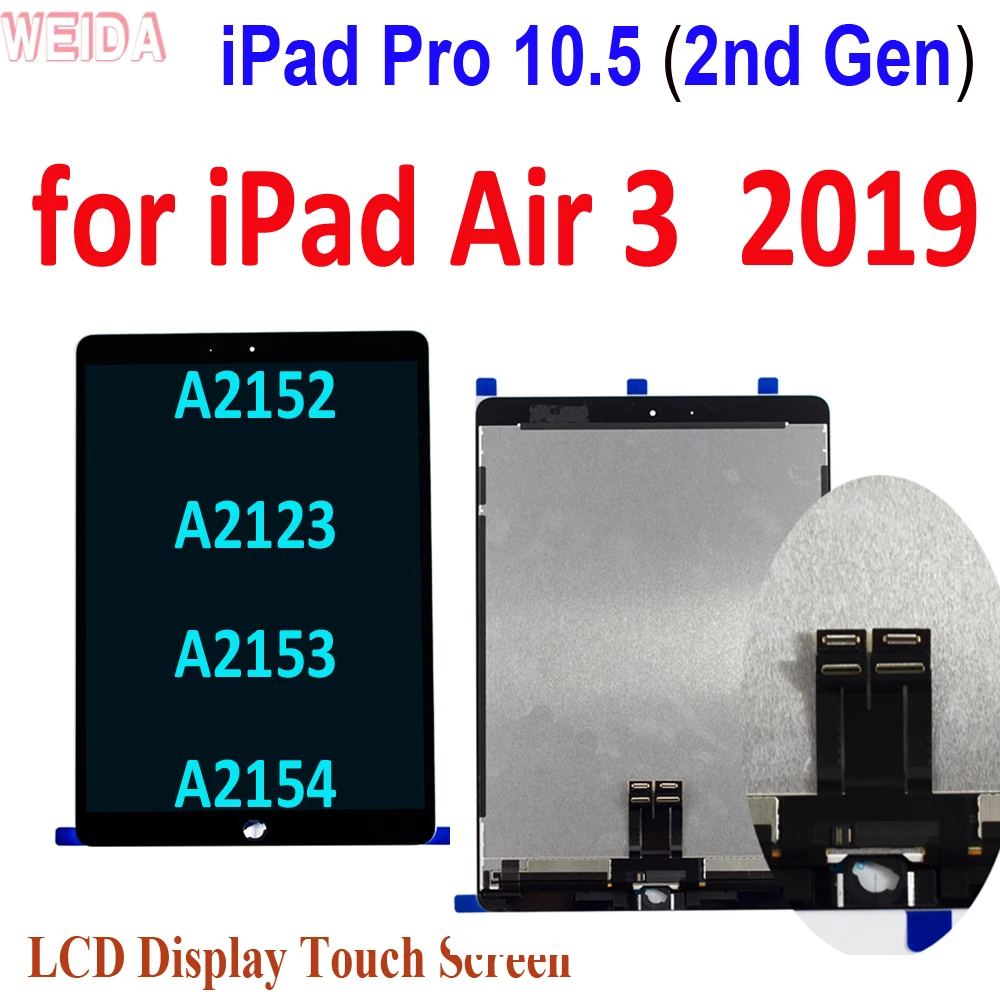 

Оригинальный для iPad Air 3 2019, A2152, A2123, A2153, A2154, ЖК-дисплей кодирующий преобразователь сенсорного экрана в сборе, ЖК-дисплей второго поколения