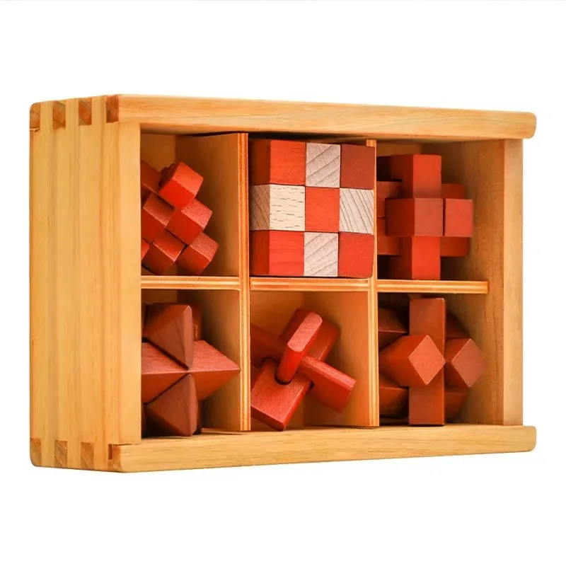 Luxe Houten Slot Puzzeldoos Brain Teasers Voor Volwassenen En Kinderen Ontwikkelaars Ontgrendelen Interlock Game Iq Test Beste Geschenken