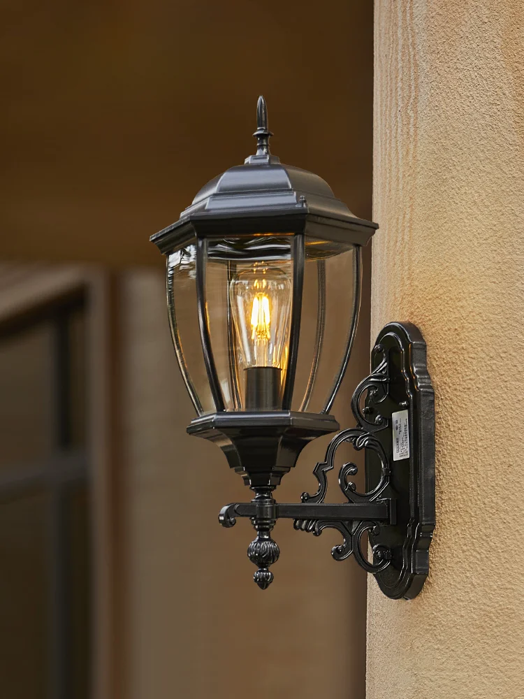 

European retro balcony outdoor wall lamp, super bright waterproof staircase corridor aisle courtyard lamp