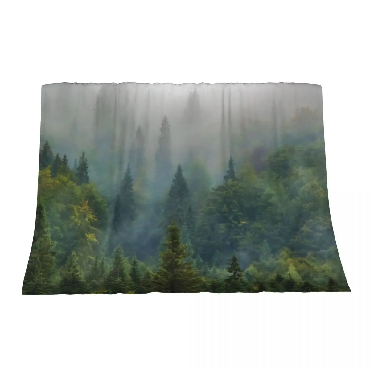 

Misty Forest Beauty Throw Blanket Bed Fashionable decorative heavy to sleep Blankets
