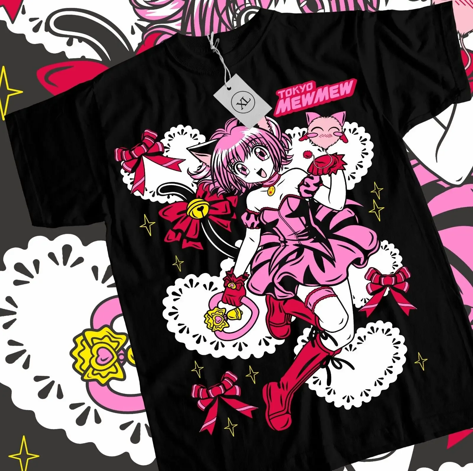 Ichigo Momomiya T-Shirt Tokyo Mew Mew Magical Girl Harajuku Anime Shirt All Size