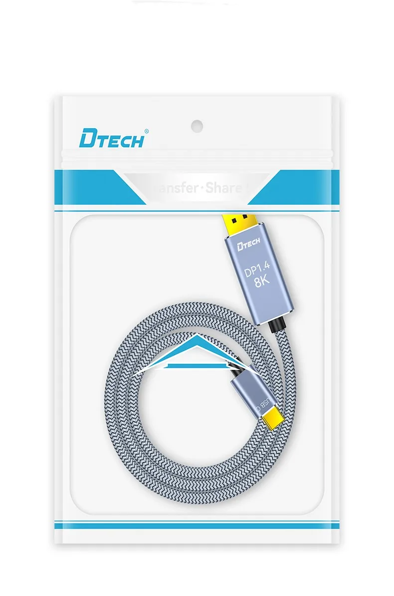 Type-C to DP DisplayPort 1.4 ケーブル 3M グレー 32.4Gbps 8K@60Hz 4K 2K HD Type-C USB to DP 変換アダプターケーブル