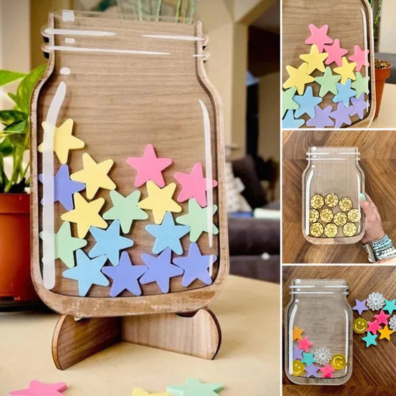 Reward Jar Set Kit For Kids With Stars Classroom Daily Training Reward Board Classroom Reward Jar Kit With Tokens Chore Chart