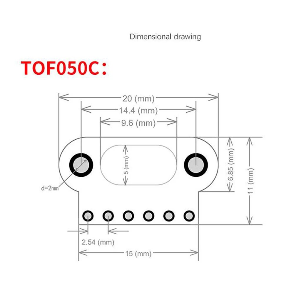 TOF050C Range Sensor Module Support Max 50CM Distance ToF Flight Time Distance IIC Output for