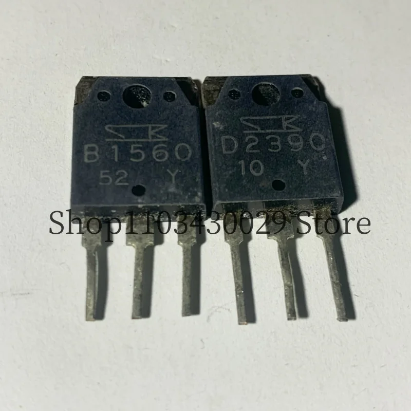 5Pairs(10PCS) 2SB1560 B1560 + 2SD2390 D2390 TO-3P 10A 160V PNP + NPN Darlington Transistors