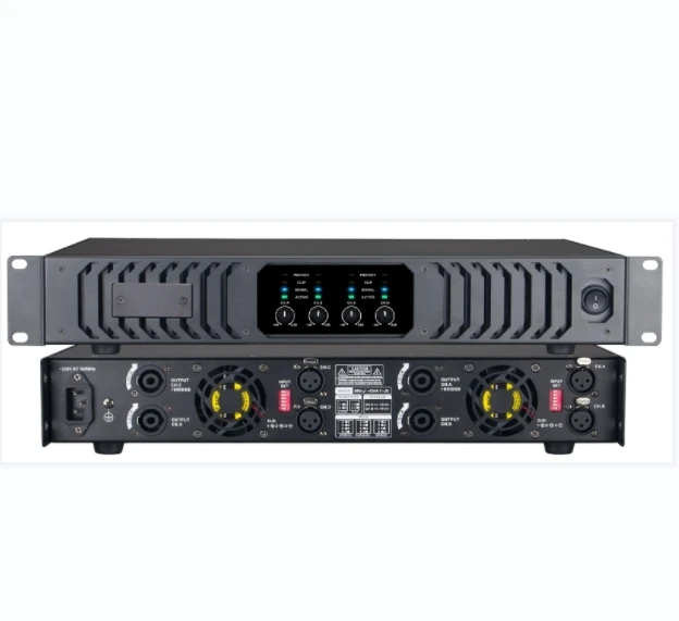 XTUGA gran oferta AX-4600 1.5U 2/4 canales amplificador de potencia de audio profesional 600W * 4 amplificadores estéreo de sonido