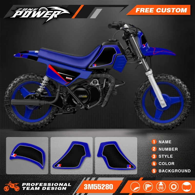 Powerzone Motorcycle Graphics Decals Sticker Kits for Yamaha PW50 Custom Motorcycle Background Stickers 25