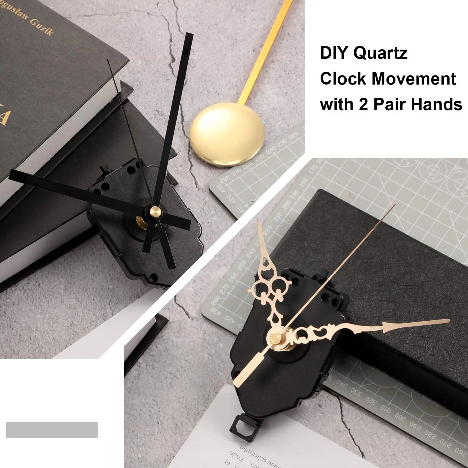 A43M Quartz Pendulum Clock Movement DIY Movement Kit with 2 Pairs Hands Pendulum,DIY Mechanism Pendulum Movements Replace