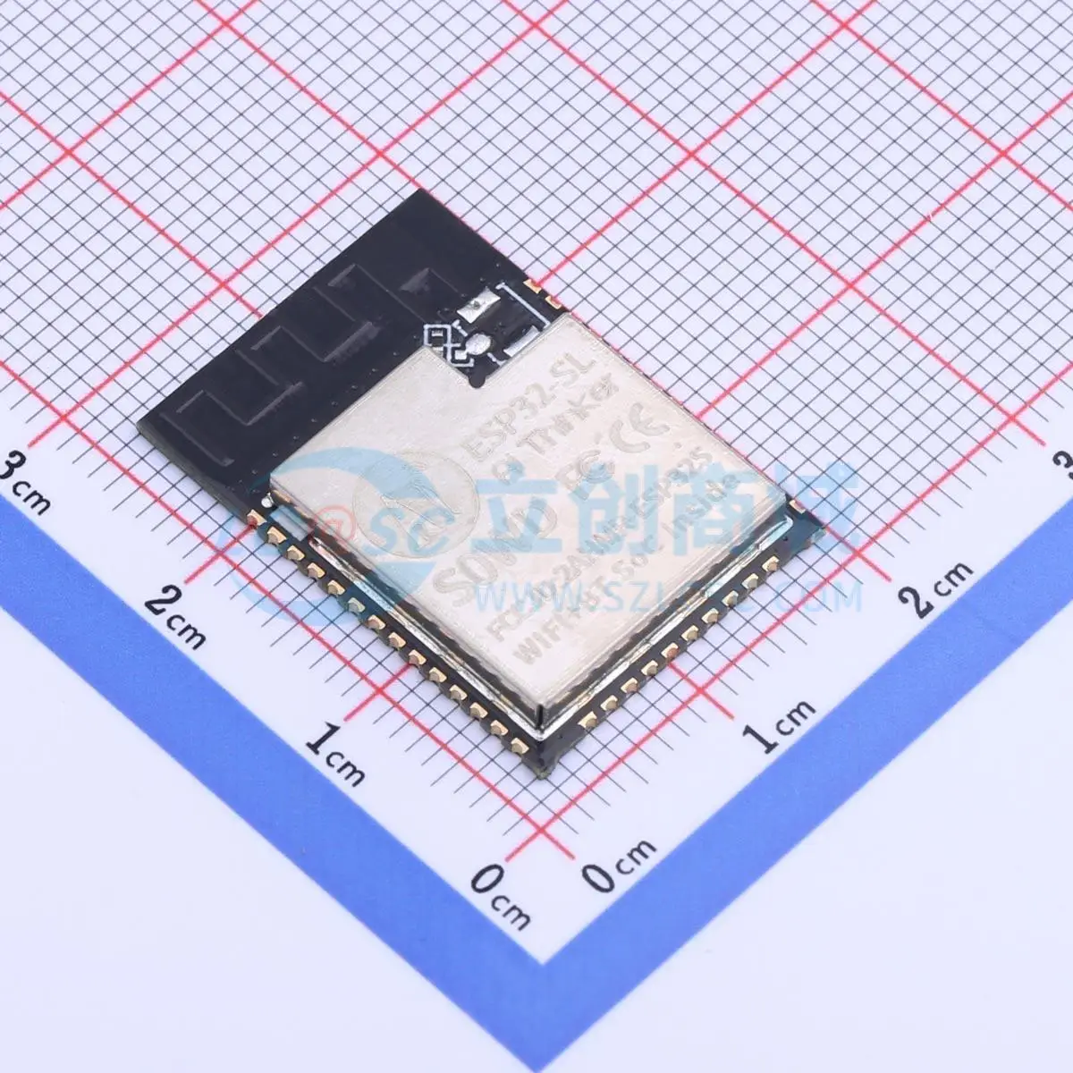 4pcs ESP32-SL SMD 25.5x18mm ESP32-S0WDchip I2C UART SPI I2S SDIO IR 2.4GHz WiFi Wireless Module for Smart Home System
