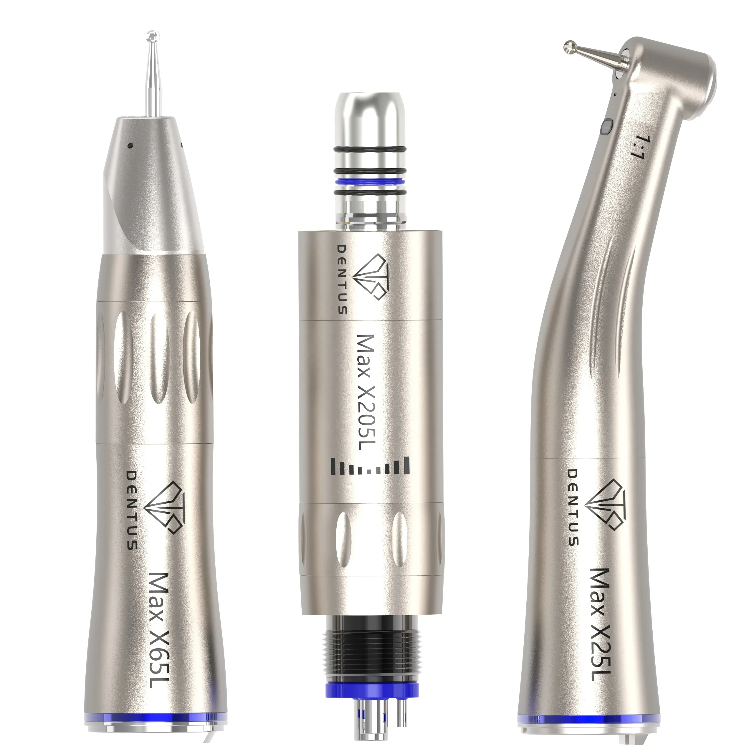 Air Motor M205LG-M4-K LED 2/4/6 Hole Internal Water Spray Kit with 1:1 Straight Contra Angle den tal Handpiece