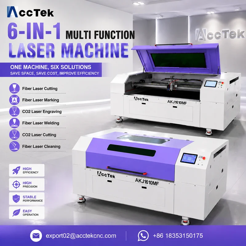 6 In 1 Fiber Laser Machine Handheld Laser Cleaner Welder CNC Cutter Metal 130w Co2 Laser Engraver Marker for Metal And Non Metal