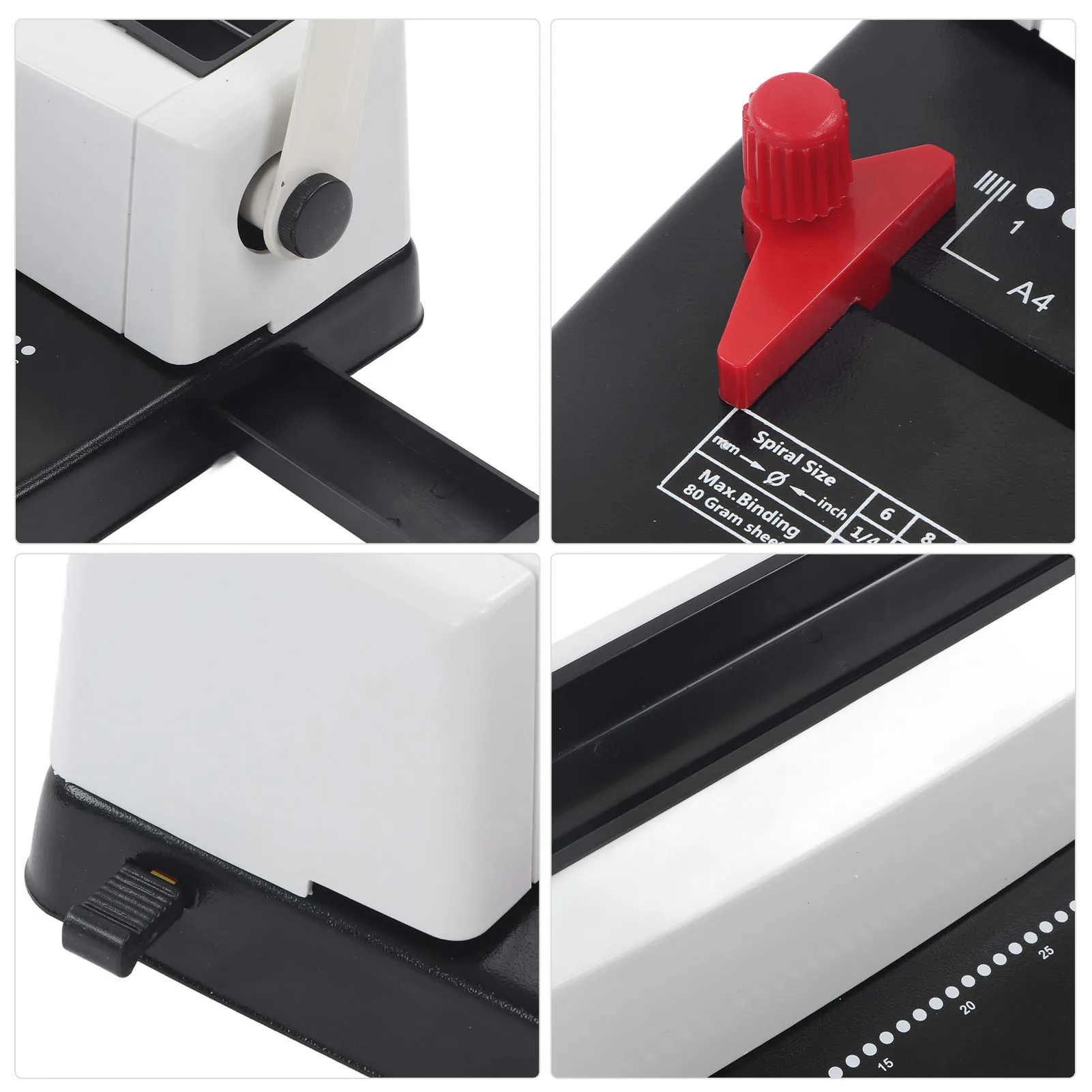 C338 Round Hole Wire Spiral Coil Binding Machine Humanized Handle Round Hole Punch Wire  Machine for Letter Size