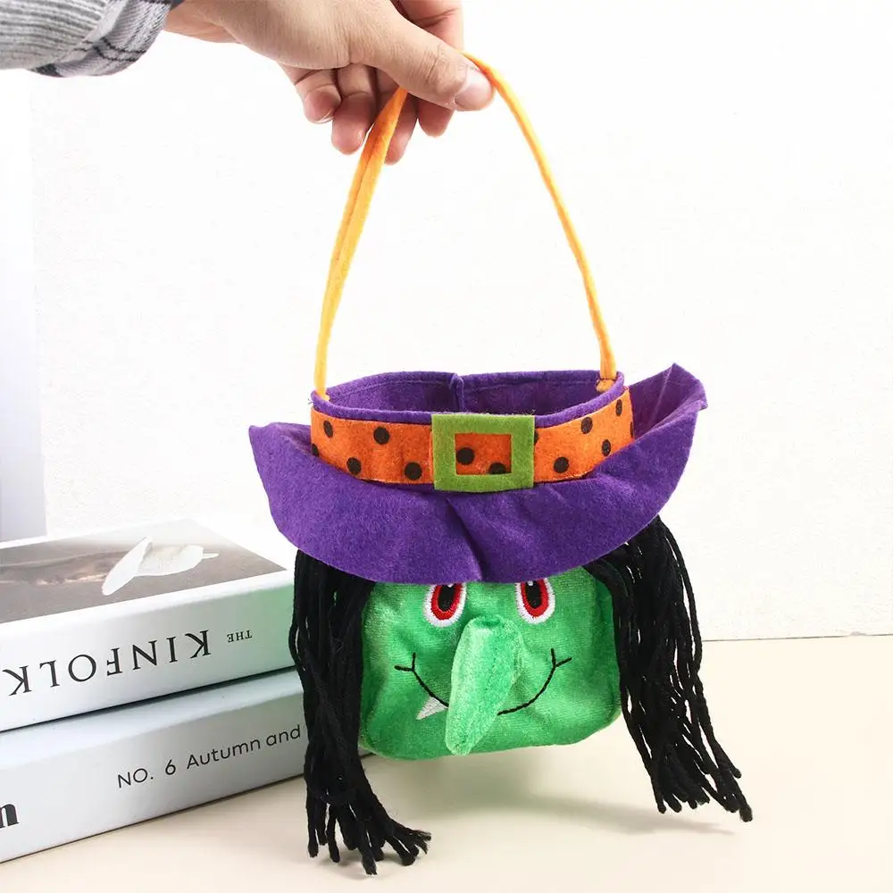 Bambini strega regalo cesto zucca borsa Halloween Candy Bag Tote Bags Loot Bag