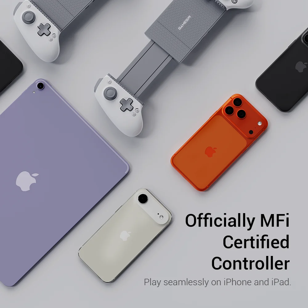 GameSir G8+ MFi Mobile Gaming Controller for IPhone 15, 16, 17 Series, IPad, and Android Phone Hall Effect Smartphone Gamepad - view 3