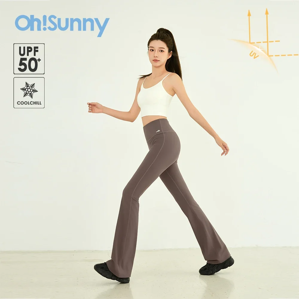 OhSunny Women's Yoga Pants 2024 New Tummy Control Workout Clothes Flare Leggings High Waist Strecthy Breathable Fitness Trousers