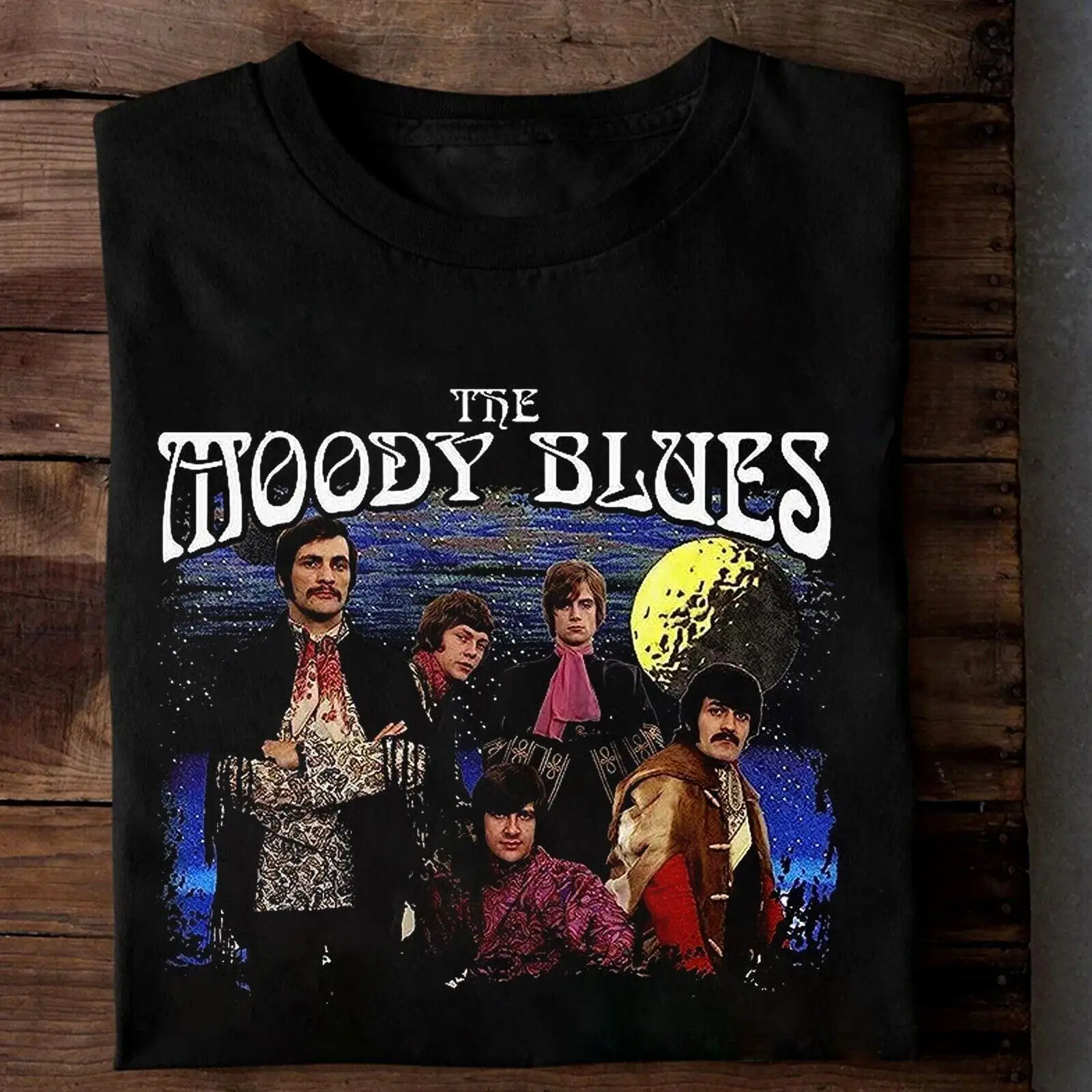 New Rare The Moody Blues Short Sleeve Unisex S-3XL T-Shirt