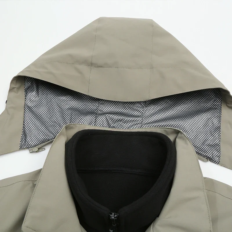 Veste de travail à capuche multi-poches pour hommes, coupe-vent extérieur, haute altitude, fonction d'outils portables, pêche, automne, nouveau, 2024