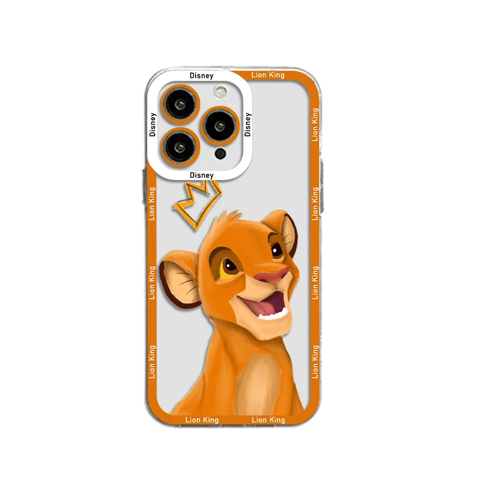 The Lion King Cute Simba custodia per telefono per Xiaomi Redmi Note 13 12 12C 11 10 10C 10s 9 9s 9A 9T 8 Pro Max 4G 5G Cover trasparente