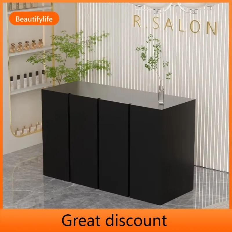 

Clothing Store Cashier Counter Beauty Salon Bar Counter Painted Shop Small Simple Modern Company Front Desk Reception Desk A51