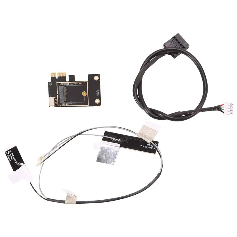 M.2 Wifi Adapter M2 NGFF Key A E To Pci Express PCI-E 1X NGFF Support 2230 Wireless Network Card For AX200 9260AC 8265AC
