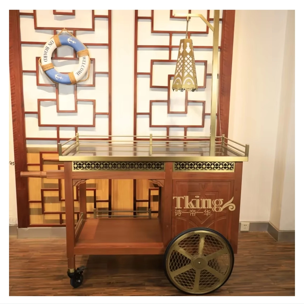 Hotel Housekeeping Cart Custom Luxury Stainless Steel Catering Storage Hotel Serving Trolley Cart Storage Trolley With Wheels