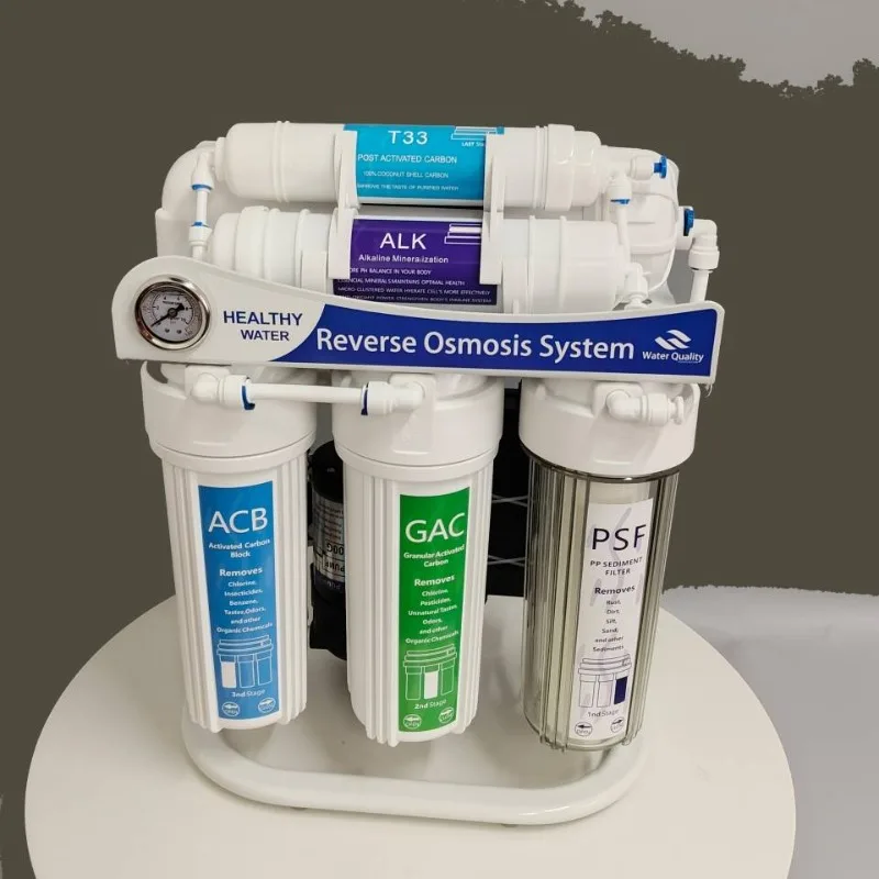 7-Stage Under-Sink Reverse Osmosis Water Filter System with Frame Home Purifier for Optimal Water Quality