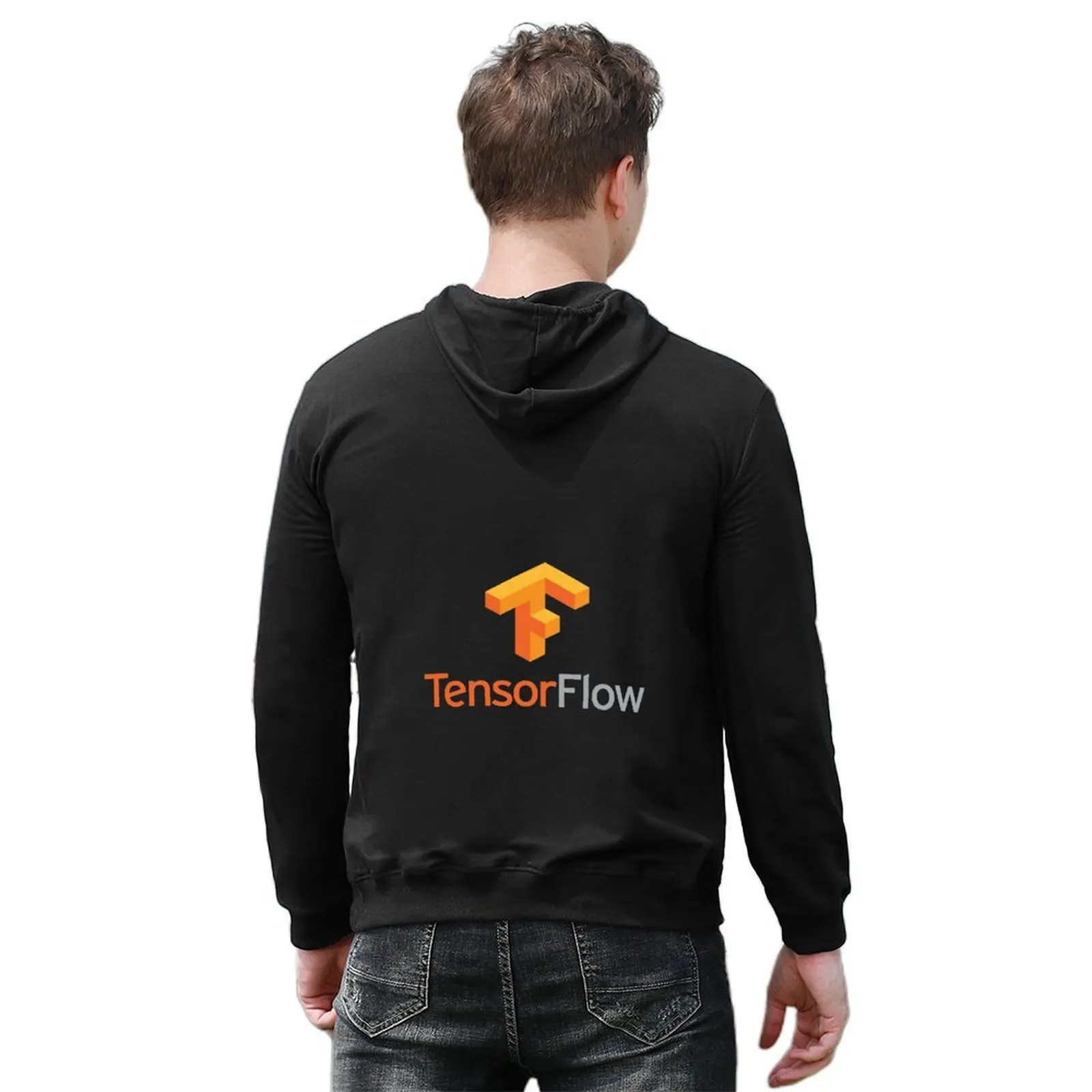 Tensorflow -- مكتبة البرمجيات هوديي سترة شتوية للرجال ملابس كورية ملابس الخريف للرجال هوديي جرافيك